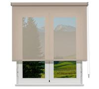 VIEWTEX Tenda a Rullo Screen 10% Grado di Apertura Lino Sabbia 120 x 250 cm - Made in Europe - 5 Anni di Garanzia