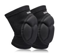 Viexpand 1 Paio Ginocchiere di protezione, Spugna Spessa Ginocchio Protezione,Anti-collisione Regolabili Ginocchio, per Pallavolo, Danza,Snowboard,Alta Elasticità,Traspirante e Confortevole, Nero,M