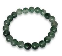 Vifaleno Bracciale in agata, agata muschiata, naturale, rotonda, 6 mm, lungo circa 19 cm, elastico