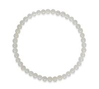 Vifaleno Giada braccialetto, giada bianca, naturale, bianco, cerchio, 4mm