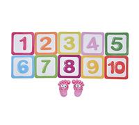 VIFERR Adesivi da Pavimento, Adesivo da Pavimento con Reticolo a 10 Numeri, Gioco della Campana, Adesivo da Parete per Aula, Camera da Letto, Soggiorno, Scuola Materna