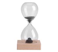 VIFERR Clessidra con Clessidra Magnetica Timer da 30 Secondi Magnetico a Clessidra Soffiato in Vetro con Base in Legno per Casa Ufficio Desktop