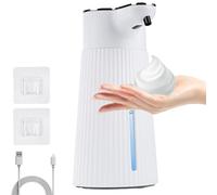 VIFERR M9 - Dispenser di sapone con sensore intelligente, 500 mAh, con 2 supporti autoadesivi da parete, distributore di sapone automatico (tipo di schiuma)