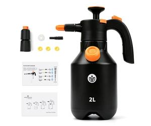 VIFERR Spruzzatore per schiuma da 2 l, spruzzatore a pompa per piante da interni, flacone spray manuale con schiuma e ugello per acqua per lavaggio auto e pulizia domestica