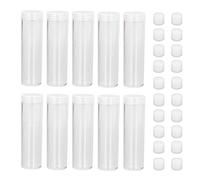VIFERR Tubo per Monete 10 Pezzi 25 Mm Tubi Portamonete in Plastica Trasparente con Coperchio a Vite 20 Spugne per Cuscino per La Raccolta di Monete