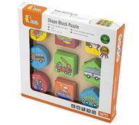 Viga - 2043551 - Puzzle di Legno - Forme Geometriche - Veicoli