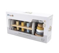 VIGA PolarB Piramide in legno e martelletto con pinguino Montessori