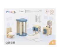 Viga PolarB set di mobili in legno per casa delle bambole - bagno
