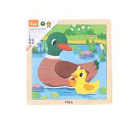 VIGA puzzle in legno con paperelle - 9 pezzi