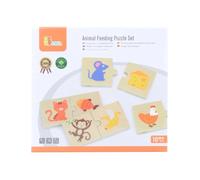 VIGA puzzle in legno Nutri l'animale - cosa mangiano gli animali, 24 pezzi