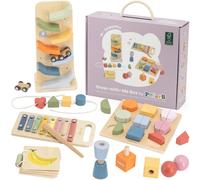 VIGA set educativo di giocattoli per bambini 18-24 mesi in box con maniglia