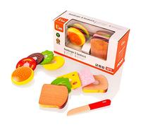 VIGA Hamburger e Sandwich di Legno, Colore Marrone, 50810
