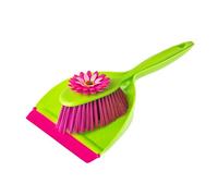 VIGAR 5900 Flower Power Shovel con la Spazzola di plastica Verde/Rosa 35 x 6 x 35 cm