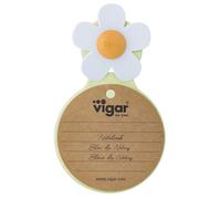 VIGAR - Blocco note con ventosa - Carta riciclata - 19,3 x 10,3 x 3 cm - Flower Power - Realizzato in bioplastiche - Copertina rigida riutilizzabile - Verde