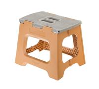 Vigar Compatto Sgabello Pieghevole per Adulti, 27 cm, Sgabello Pieghevole Portatile Antiscivolo per Casa, Cucina, Bagno, Campeggio, Doccia, Supporta fino a 150 kg, Arancione Scuro