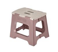 Vigar Compatto Sgabello Pieghevole per Adulti, 27 cm, Sgabello Pieghevole Portatile Antiscivolo per Casa, Cucina, Bagno, Campeggio, Doccia, Supporta Fino a 150 kg, Marrone e Grigio