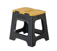 Vigar Compatto Sgabello Pieghevole per Adulti, 32 cm, Sgabello Pieghevole Portatile Antiscivolo per Casa, Cucina, Bagno, Campeggio, Doccia, Supporta fino a 150 kg, Nero, Bamboo Print on Top