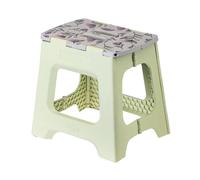 Vigar Compatto Sgabello Pieghevole per Adulti, 32 cm, Sgabello Pieghevole Portatile Antiscivolo per Casa, Cucina, Bagno, Campeggio, Doccia, Supporta fino a 150 kg, Verde Florganic on Top