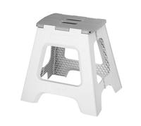 Vigar Compatto Sgabello Pieghevole per Adulti, 40 cm, Sgabello Pieghevole Portatile Antiscivolo per Casa, Cucina, Bagno, Campeggio, Doccia, Supporta fino a 150 kg, Grigio