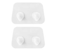 VIGAR - Confezione da 2 Ganci Adesivi - Appendiabiti Doppio - 11,6 x 7,5 x 7,5 cm - Modello Compatto - per Appendere Chiavi, Asciugamani, Vestiti o Panni - Adesivo 3M - Fino a 4 kg - Bianco