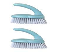 Vigar Confezione di 2 spazzole multifunzionali, setole dure e resistenti, spazzola per strofinare con manico ergonomico per bagno, doccia, vasca, piastrelle, parete, 16 x 7 x 9 cm, blu