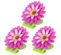 VIGAR Flower Power Pinzette con calamita per Cucina 8 X 8 X 2.5 cm Magenta