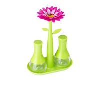 VIGAR Flower Power - Saliera e Pepiera, Colore Verde e Magenta