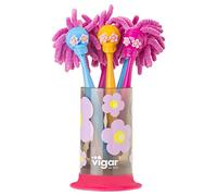 VIGAR Penne Microfibra, ABS, Rosa, 14 x 14 x 25 cm, 6 Pezzi