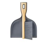 VIGAR Spazzola e Paletta, Set Compatto da 2 Pezzi, Mini Scopa per Cucina, Tavolo e scrivania, Grigio, Bamboo Print