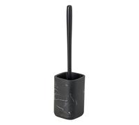 Vigar Zense - Set scopino e portascopino per WC con supporto in pietra in poliresina, set da bagno per decorazione e accessori, marmo nero