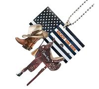 Vigcebit Auto arazzi da cowboy in acrilico | Ciondolo specchio auto personalizzato | Accessori decorazione automatica per la casa Regalo per gli amanti