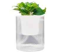 Vigcebit Fioriera per irrigazione automatica - Annaffiatoio automatico trasparente Easy Plant,fioriera per interni con filo di cotone assorbente per tutti gli interni