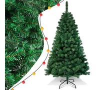 Vigevee Albero di Natale artificiale, 210 cm, in PVC, con supporto in metallo, difficile da infiammare, facile da montare, pieghevole, decorazione natalizia (verde)