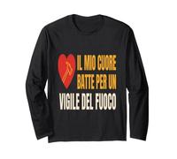 Vigile del Fuoco Cuore Battito Passione Fuego Maglia a Manica
