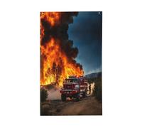 Vigile del fuoco Fiamma Stampa Bandiera Decorativa Esterna Giardino Patio Mailbox Portico Veranda Decorazioni Esposizione