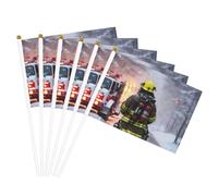 Vigile del fuoco Fiamma Stampa leggera Palmare Bandiera Bifacciale Bandiere Partito Parata Home Decor Celebrazioni