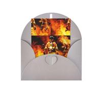 Vigile del fuoco Fiamma Stampa Vuoto Perla Carta di Auguri, Biglietti Verticali Disegni, Buste Per Ringraziamento, Inviti