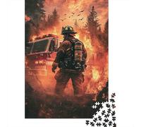 Vigile del Fuoco Incendio Forestale Puzzle 1000 Pezzi Gioco di Puzzle 1000 Pezzi Carta per Adulti Scena Relax Concentrazione Famiglia Decorazioni Regalo 70x50cm/1000pcs
