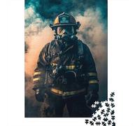 Vigile del Fuoco Puzzle 1000 Pezzi Gioco di Puzzle 1000 Pezzi Carta per Adulti Scena di Fumo Relax Concentrazione Attività Famiglia Decorazione Regalo 38x26cm/1000pcs
