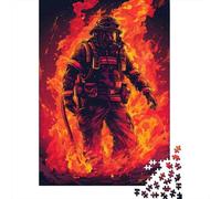 Vigile del Fuoco Salvataggio Puzzle 1000 Pezzi Carta per Adulti Scena di Fuoco Gioco di Puzzle 1000 Pezzi Relax Decorazione Famiglia Regalo 38x26cm/1000pcs