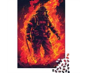 Vigile del Fuoco Salvataggio Puzzle 1000 Pezzi Carta per Adulti Scena di Fuoco Gioco di Puzzle 1000 Pezzi Relax Decorazione Famiglia Regalo 38x26cm/1000pcs