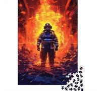 Vigile del Fuoco Scena di Salvataggio Puzzle 1000 Pezzi Carta Puzzle per Adulti Incendio Relax Concentrarsi Interazione Famiglia Regalo Casa 52x38cm/1000pcs