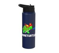 Vigile del fuoco Tartaruga Marina Tartaruga Pompiere Vigile del fuoco Stainless Steel Insulated Water Bottle