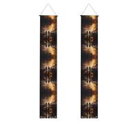 Vigili del fuoco che combattono gli incendi Banner decorativo per portico (verticale) banner di benvenuto adatto per appendere all'aperto 11,8 × 70,9 cm