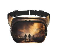 Vigili del fuoco che combattono gli incendi modello trendy marsupio alla moda unisex viaggio sport messenger bag