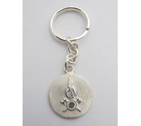 Vigili del Fuoco : Portachiavi con il Simbolo dei Pompieri in Argento 925