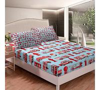 Vigili del Fuoco Set Lenzuola Camion Del Fuoco Set Biancheria Da Letto Per Bambini Ragazzi Ragazze Bambini Uomo Fuoco Lenzuolo Ultra Morbido Rosso Copertura Letto Singolo