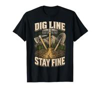 Vigili del Fuoco Volontari Dig Line Stay Fine Maglietta