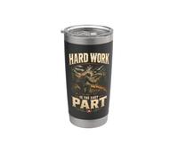 Vigili Del Fuoco Volontari Hard Work Is The Easy Part Bicchiere termico in acciaio inox doppia parete