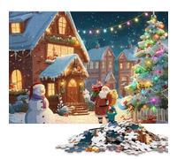 Vigilia di Natale Puzzle in Legno Adulto 500 Pezzi Puzzle Decorazione Interna Unica Regalo Per Amore E Amico Per Gioco Familiare Divertimento Gioco Stress Relief 500pcs (52x38cm)